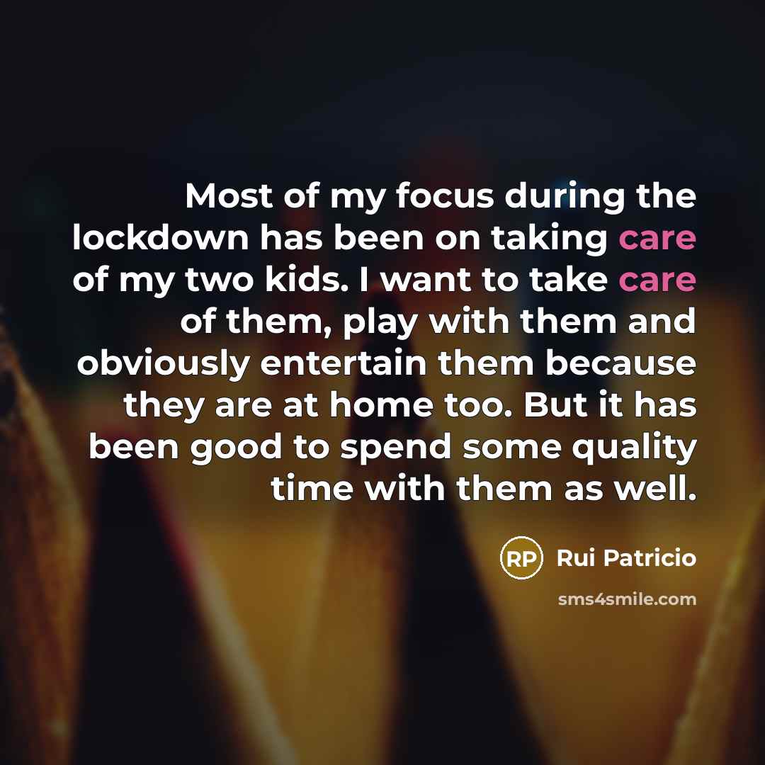 “Most of my focus during the lockdown has been on…” quote by Rui Patricio