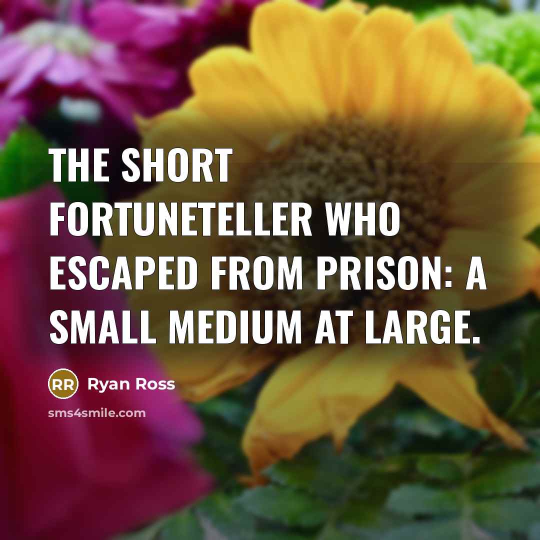 “The short fortuneteller who escaped from prison: a small medium…” quote by Ryan Ross