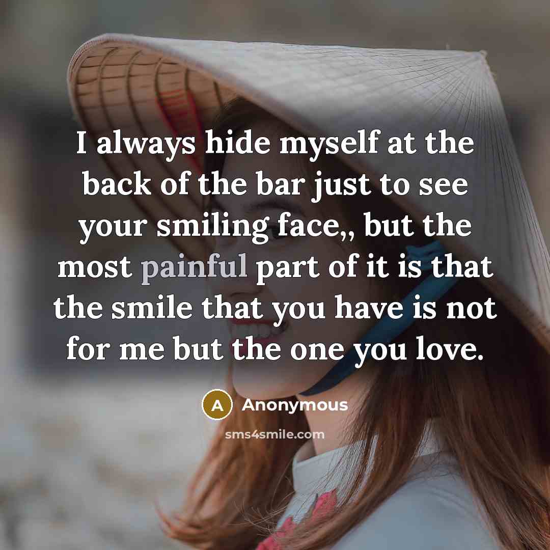 “I always hide myself at the back of the bar…” quote by Anonymous