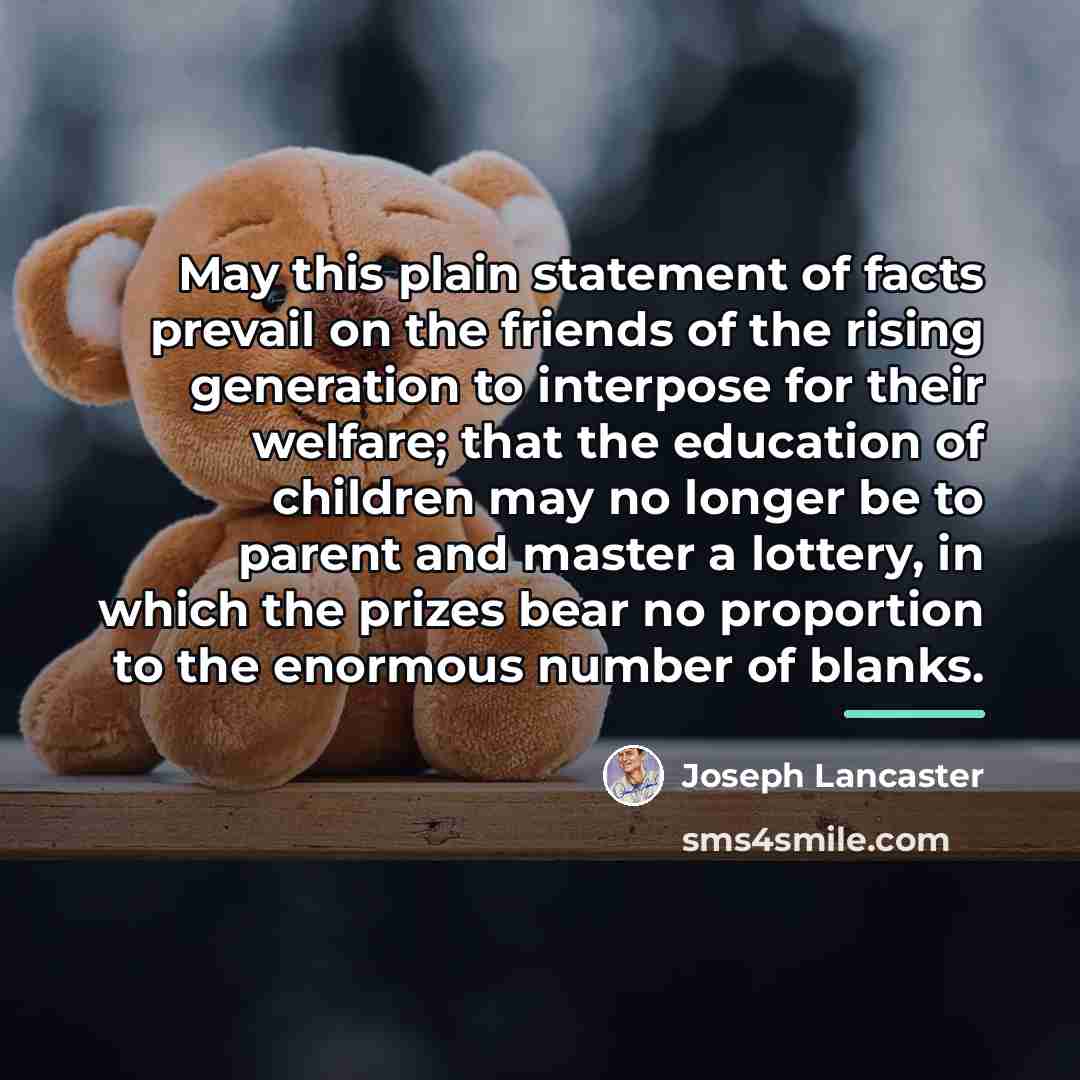 “May this plain statement of facts prevail on the friends…” quote by Joseph Lancaster