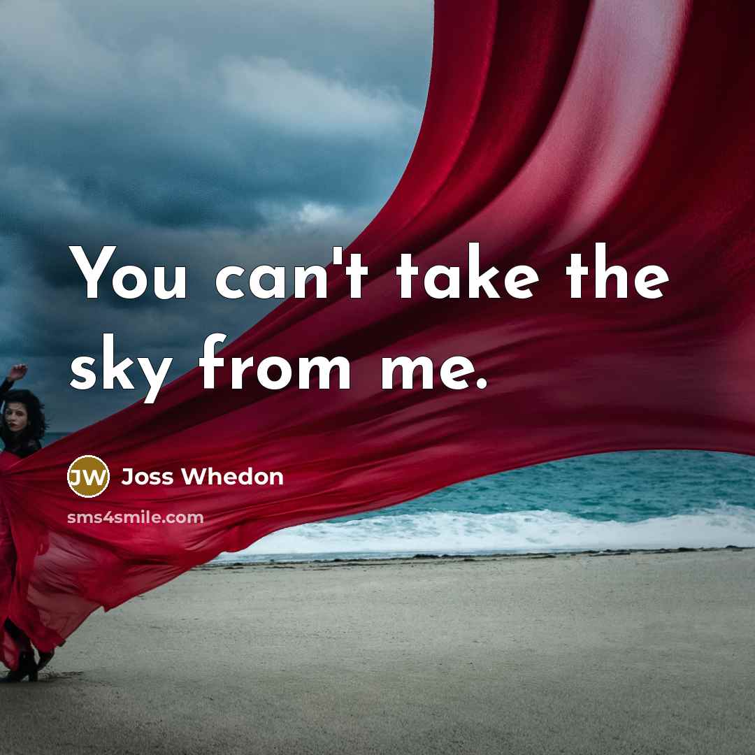 “You can't take the sky from me.…” quote by Joss Whedon