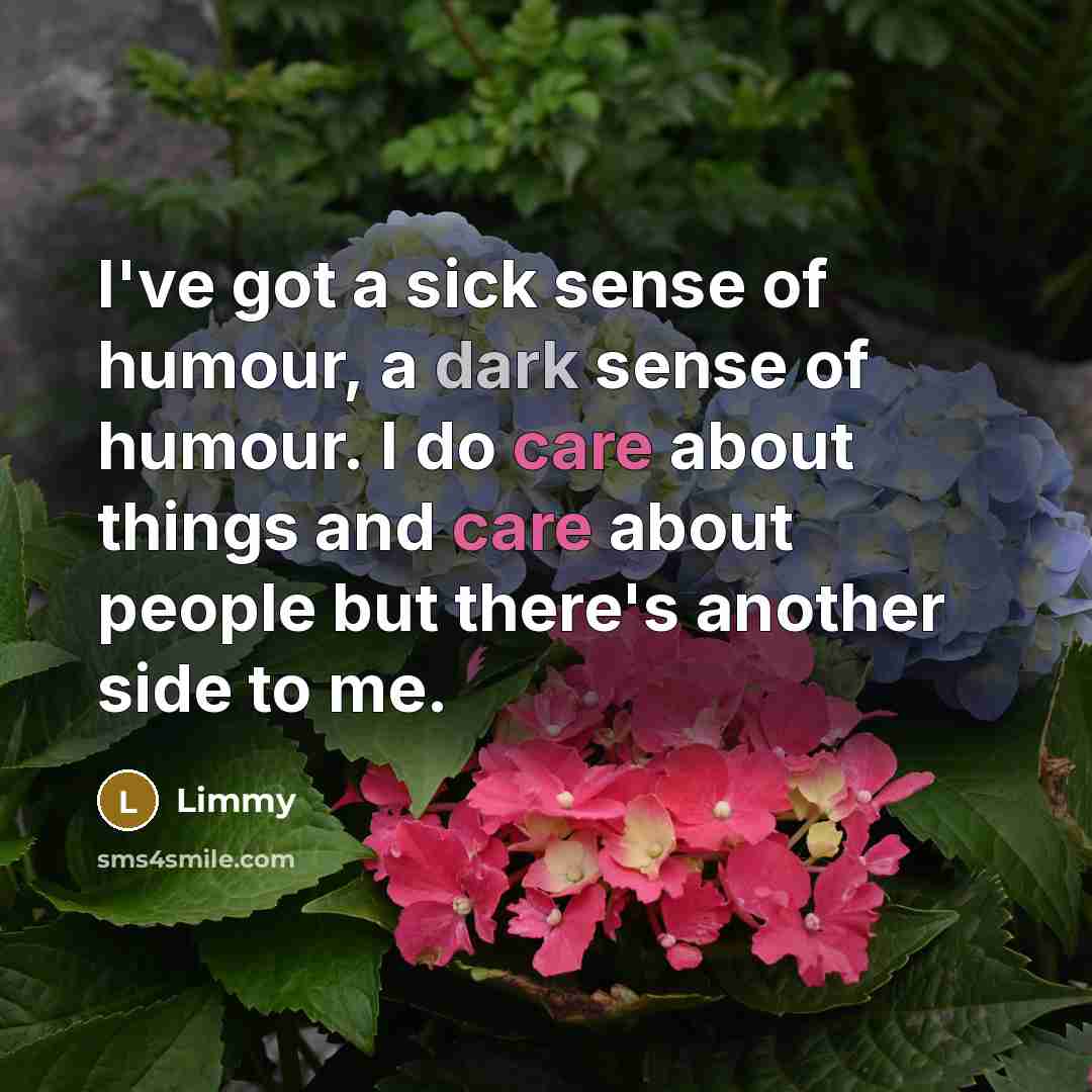 “I've got a sick sense of humour, a dark sense…” quote by Limmy