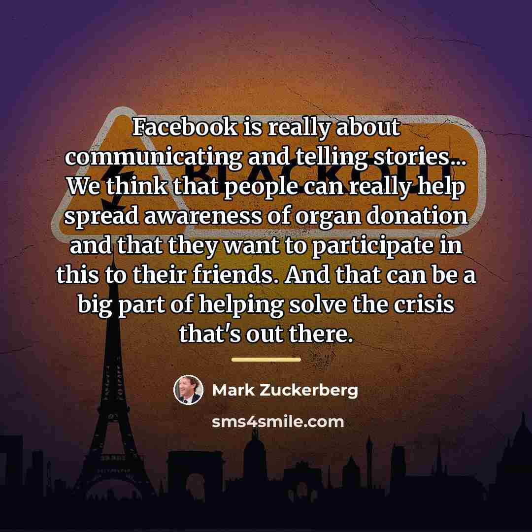 “Facebook is really about communicating and telling stories... We think…” quote by Mark Zuckerberg