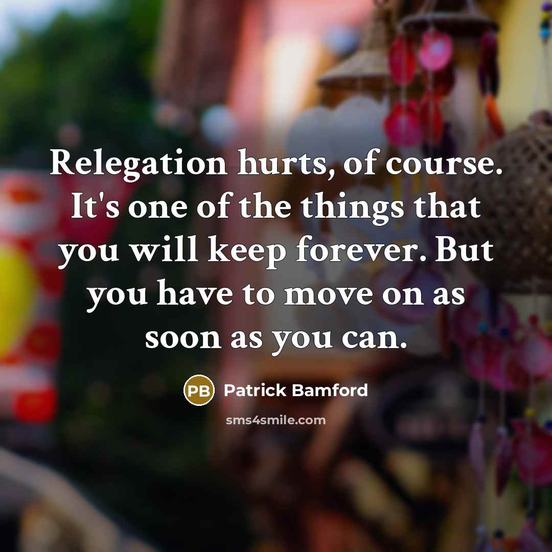 “Relegation hurts, of course. It's one of the things that…” quote by Patrick Bamford