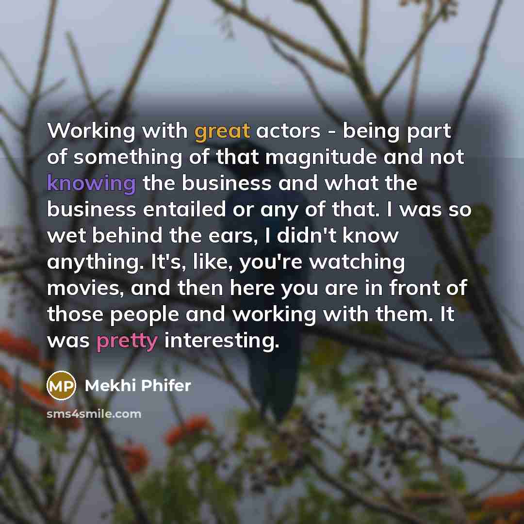 “Working with great actors - being part of something of…” quote by Mekhi Phifer