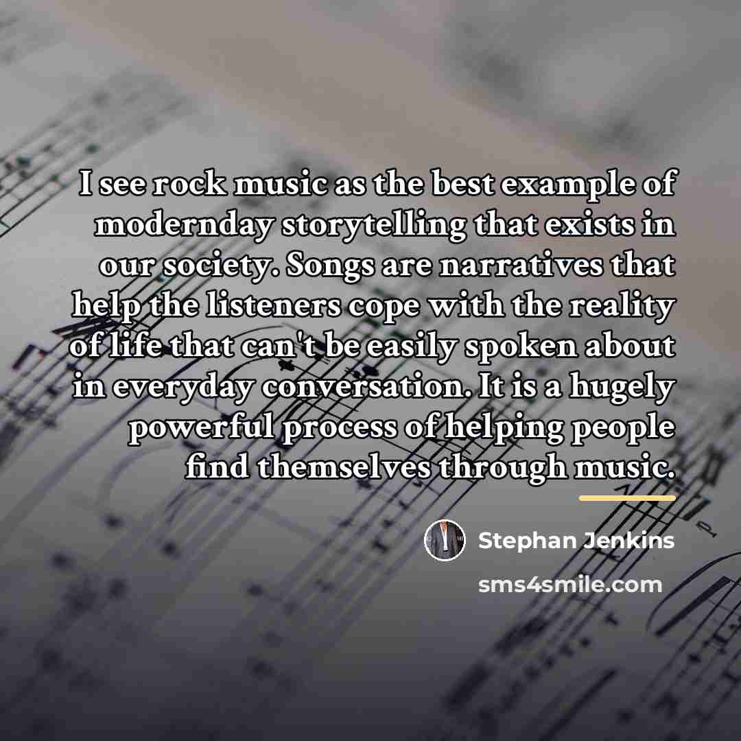 “I see rock music as the best example of modernday…” quote by Stephan Jenkins