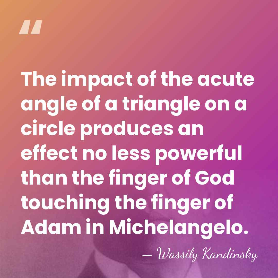 The impact of the acute angle of a triangle on a circle&hellip; - Wassily Kandinsky