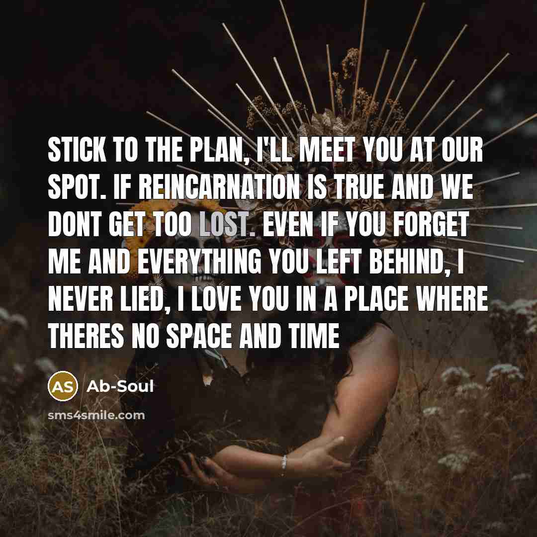 “Stick to the plan, I'll meet you at our spot.…” quote by Ab-Soul