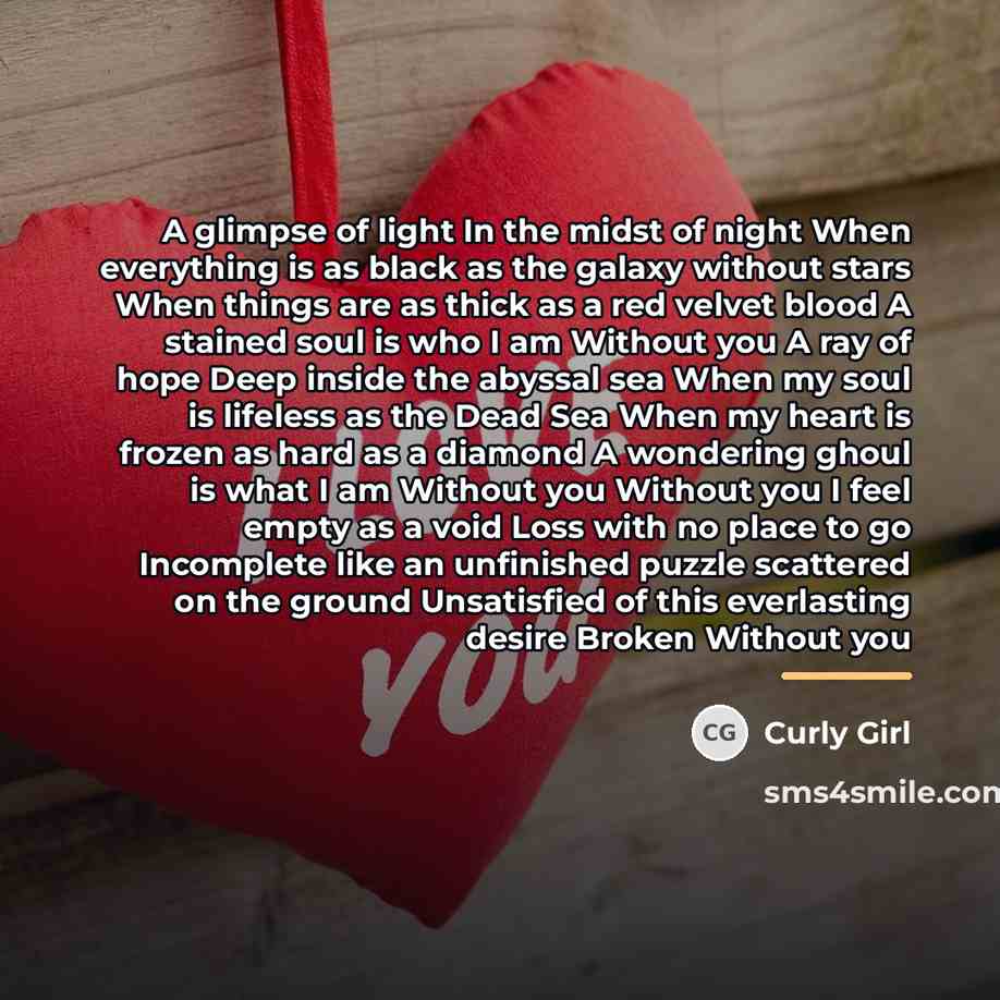 “A glimpse of light In the midst of night When…” quote by Curly Girl