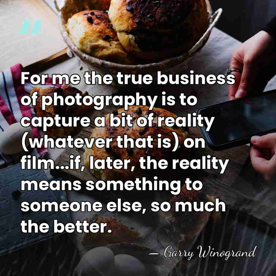 For me the true business of photography is to capture a bit&hellip; - Garry Winogrand