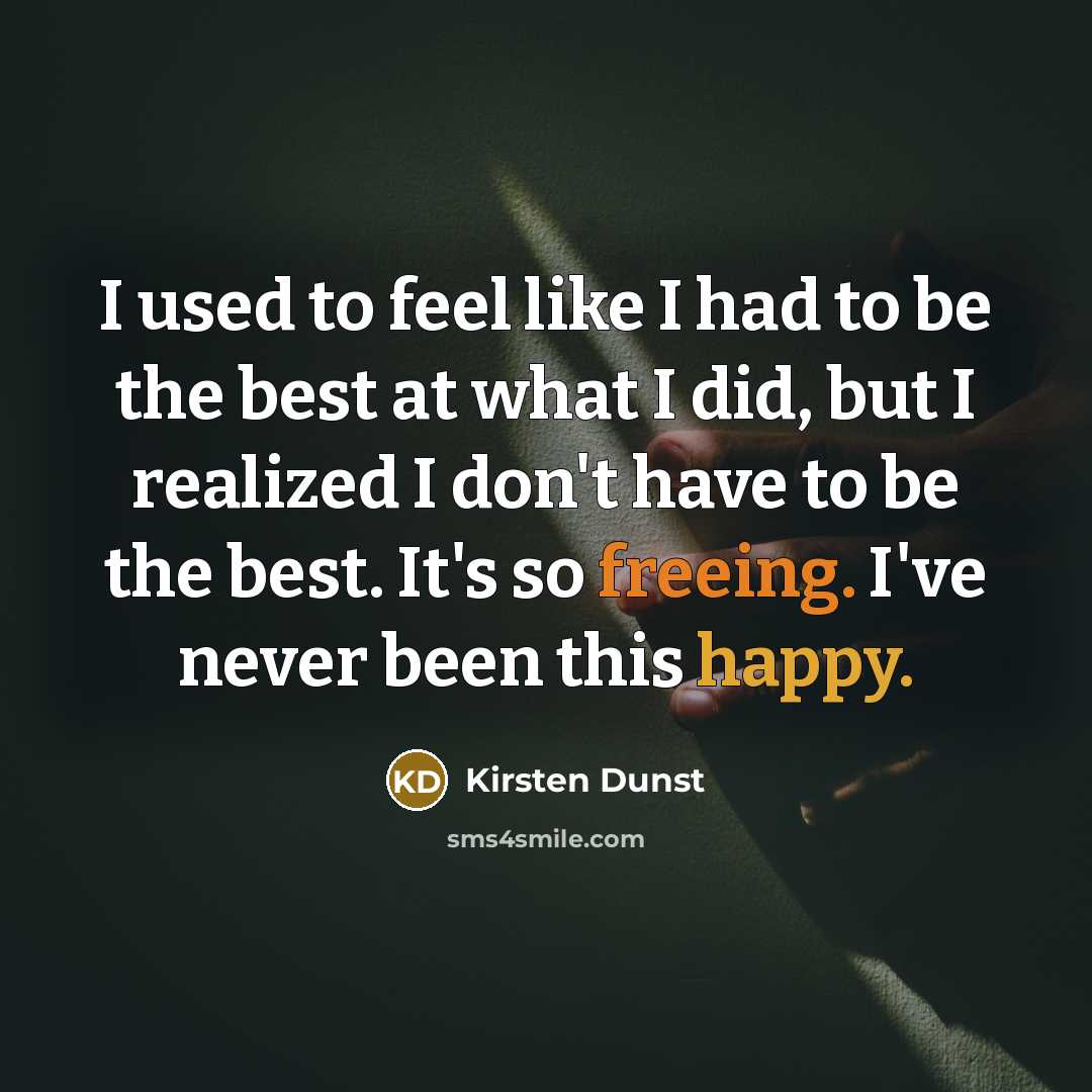 “I used to feel like I had to be the…” quote by Kirsten Dunst