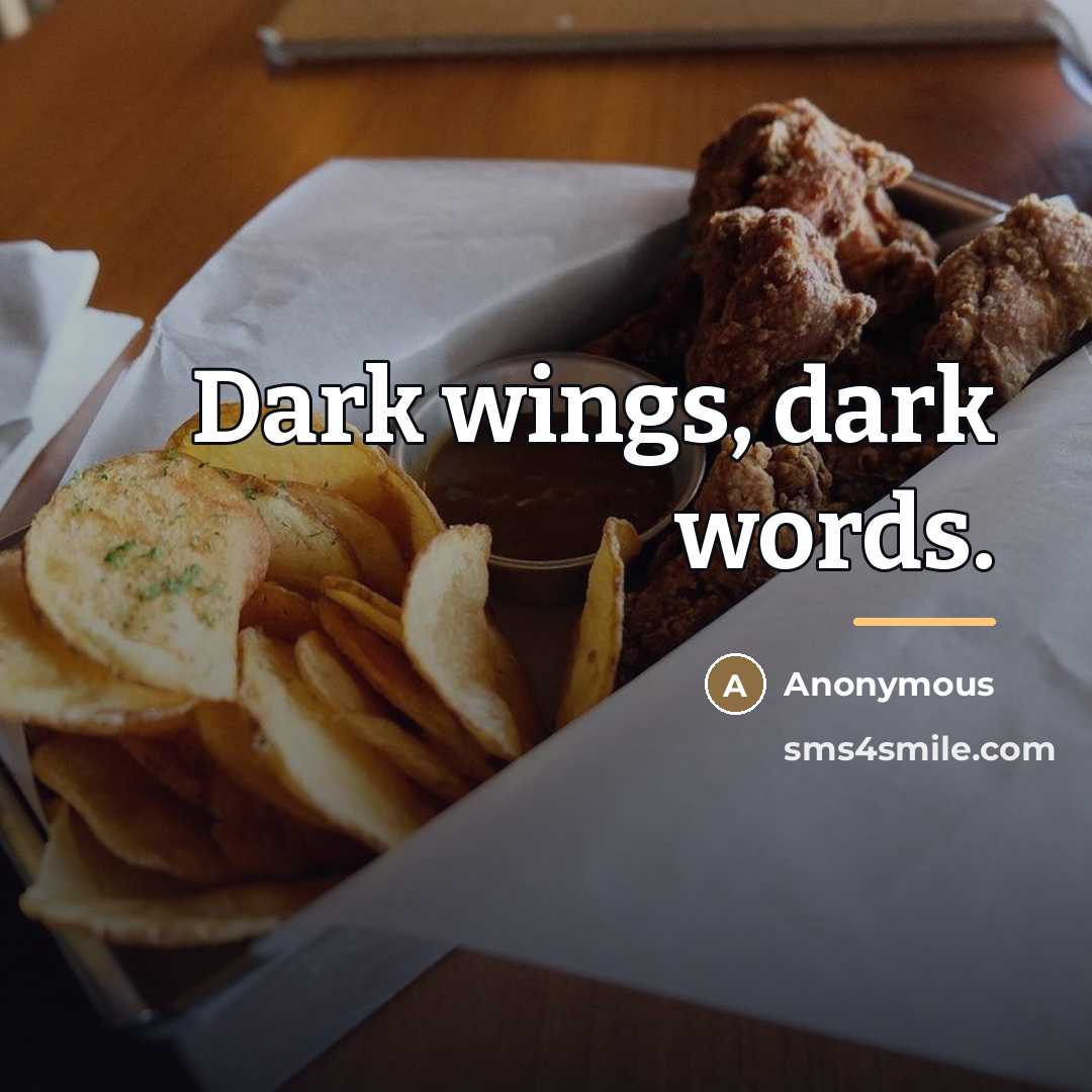 “Dark wings, dark words.…” quote by Anonymous
