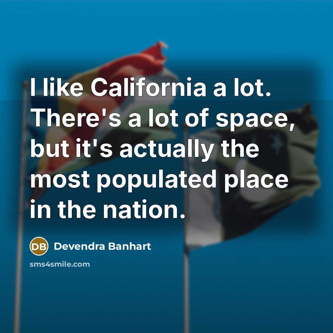 “I like California a lot. There's a lot of space,…” quote by Devendra Banhart