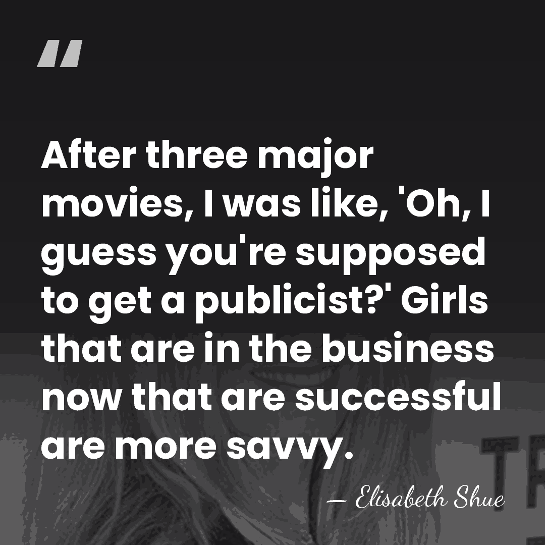 After three major movies, I was like, 'Oh, I guess you're supposed&hellip; - Elisabeth Shue