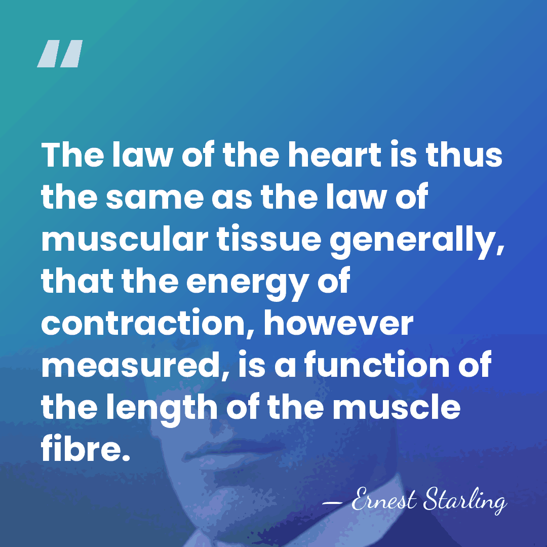 The law of the heart is thus the same as the law&hellip; - Ernest Starling