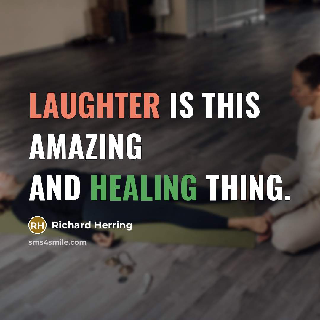 “Laughter is this amazing and healing thing.…” quote by Richard Herring