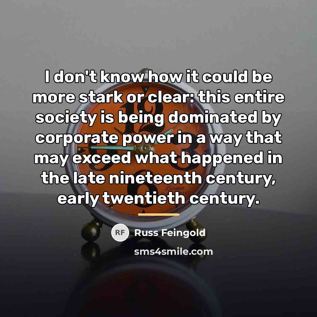 “I don't know how it could be more stark or…” quote by Russ Feingold