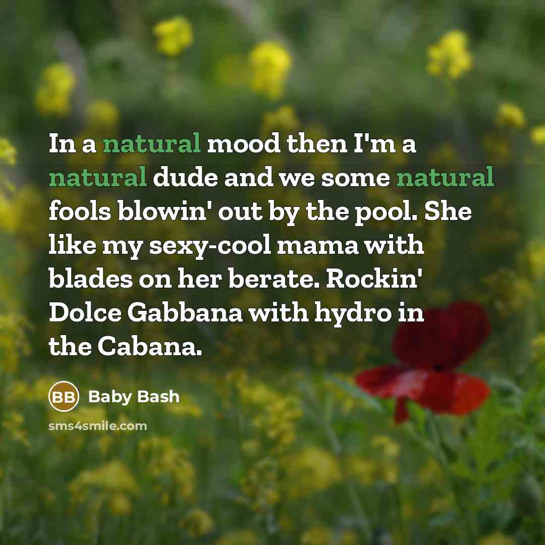 “In a natural mood then I'm a natural dude and…” quote by Baby Bash