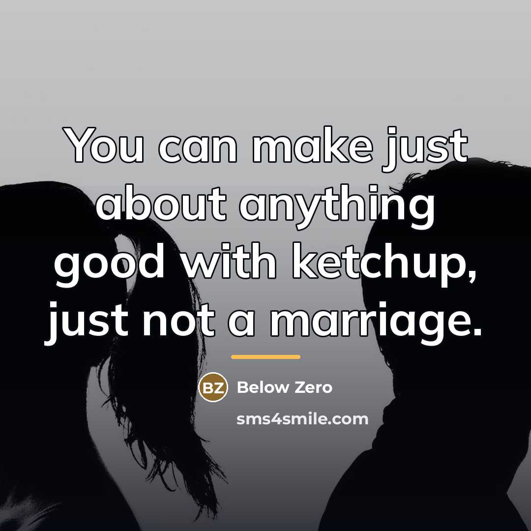 “You can make just about anything good with ketchup, just…” quote by Below Zero