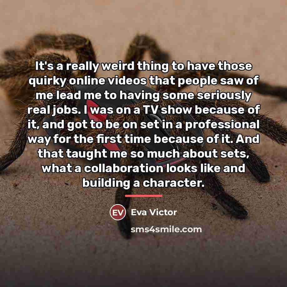 “It's a really weird thing to have those quirky online…” quote by Eva Victor