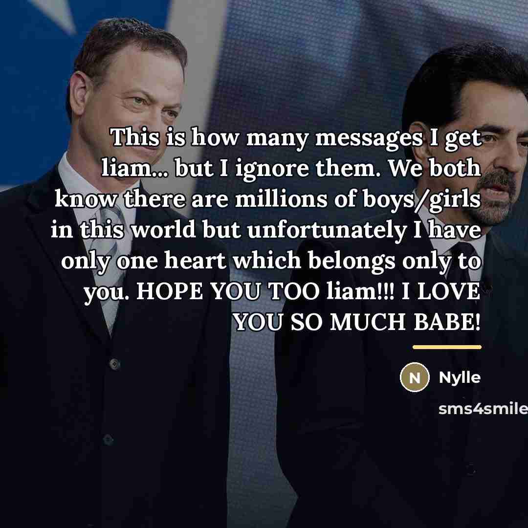 “This is how many messages I get liam... but I…” quote by Nylle