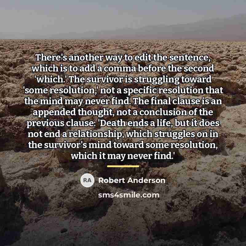 “There's another way to edit the sentence, which is to…” quote by Robert Anderson