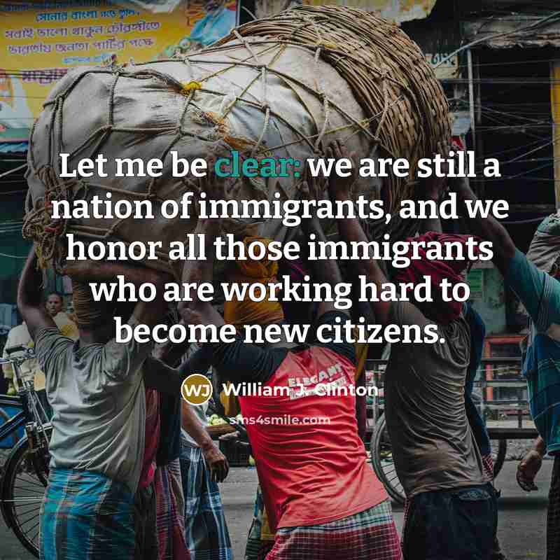 “Let me be clear: we are still a nation of…” quote by William J. Clinton