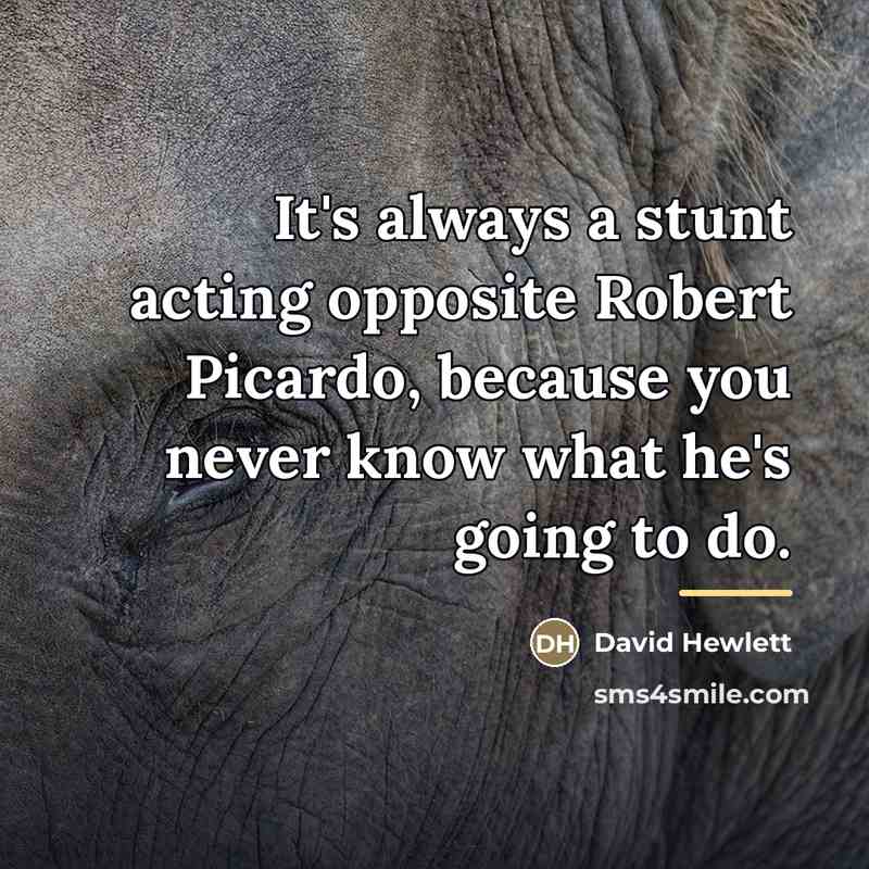 “It's always a stunt acting opposite Robert Picardo, because you…” quote by David Hewlett