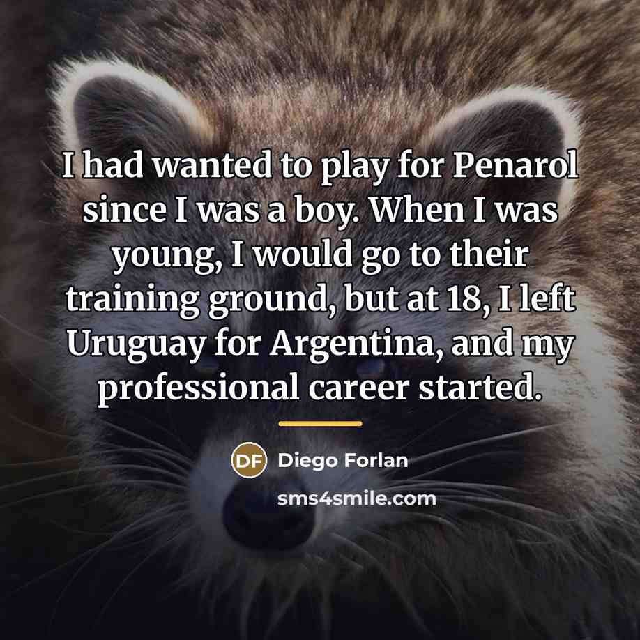 “I had wanted to play for Penarol since I was…” quote by Diego Forlan