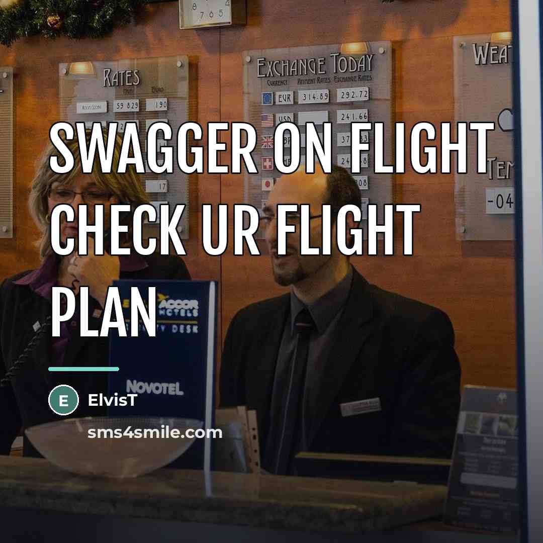 “Swagger on flight check ur flight plan…” quote by ElvisT