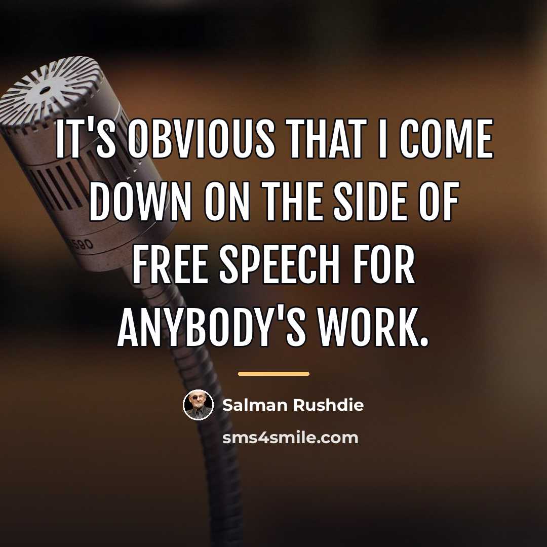 “It's obvious that I come down on the side of…” quote by Salman Rushdie