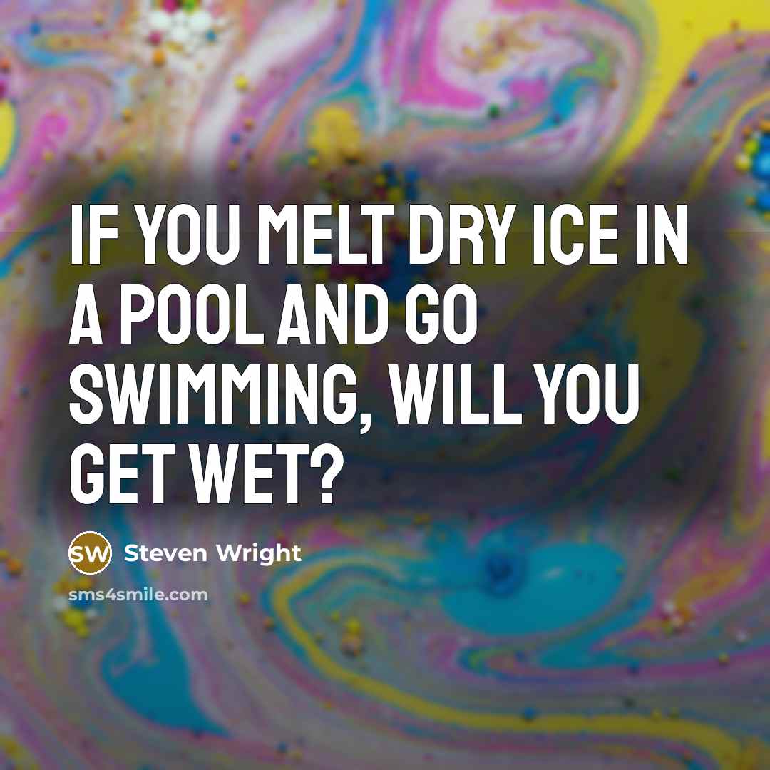 “If you melt dry ice in a pool and go…” quote by Steven Wright