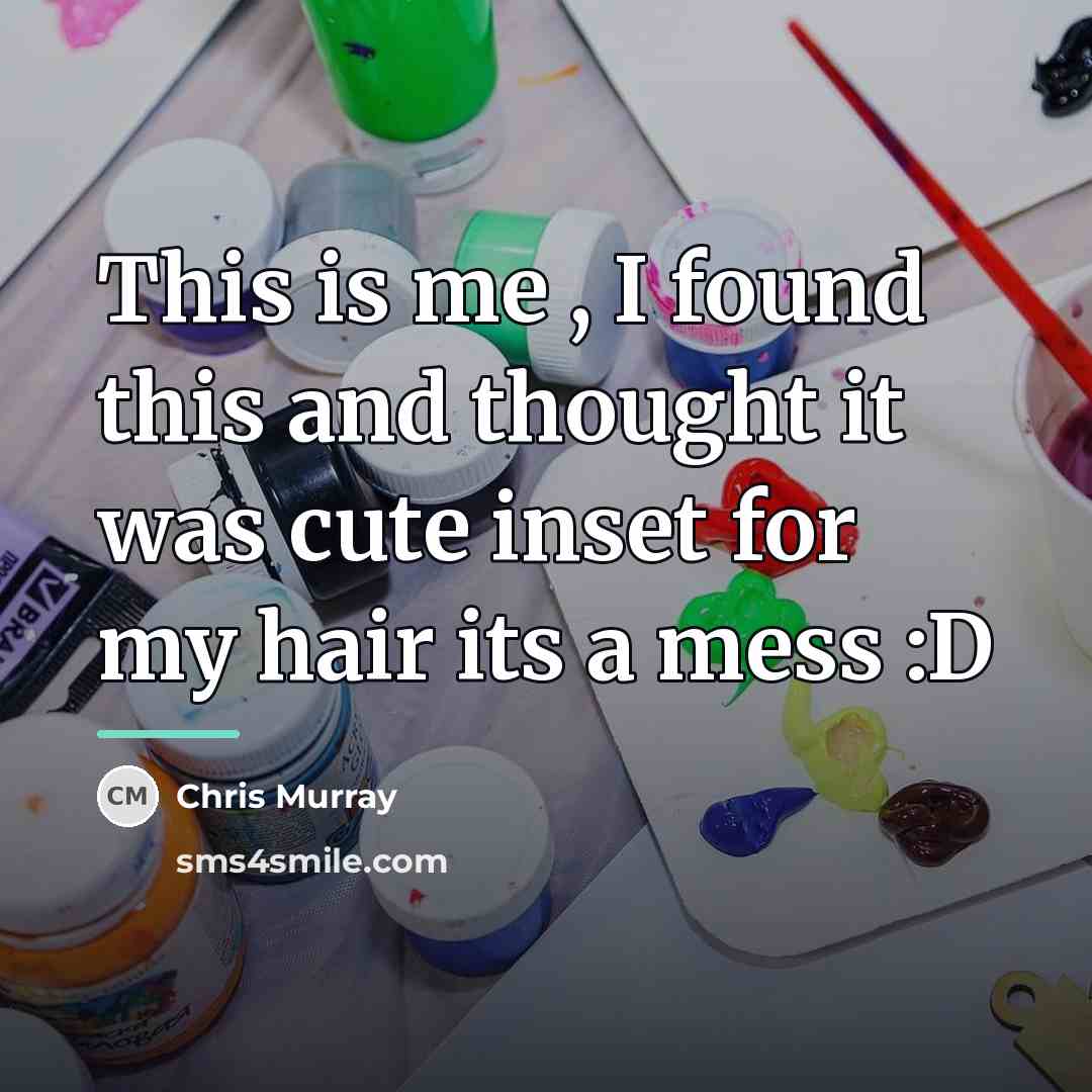 “This is me , I found this and thought it…” quote by Chris Murray