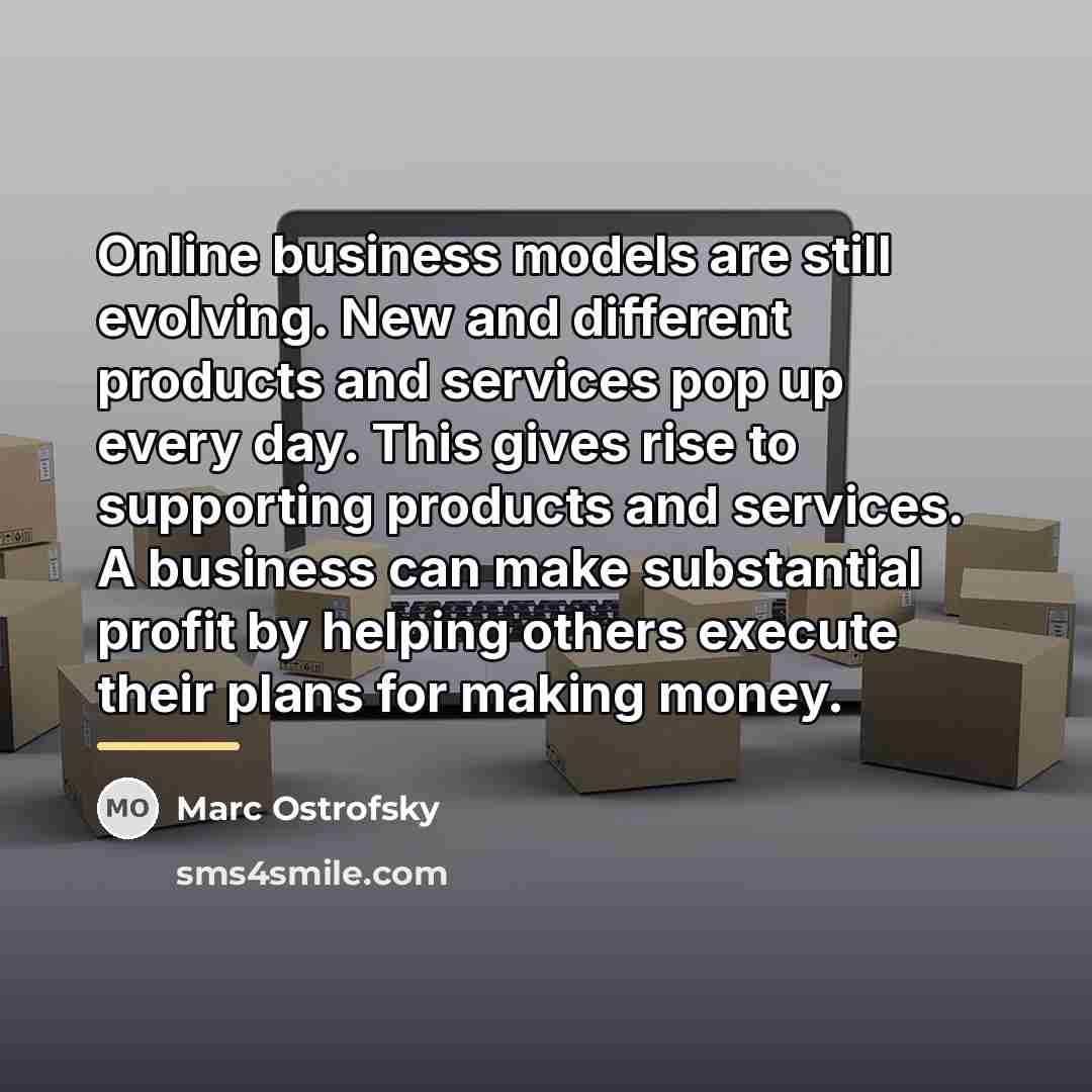 “Online business models are still evolving. New and different products…” quote by Marc Ostrofsky