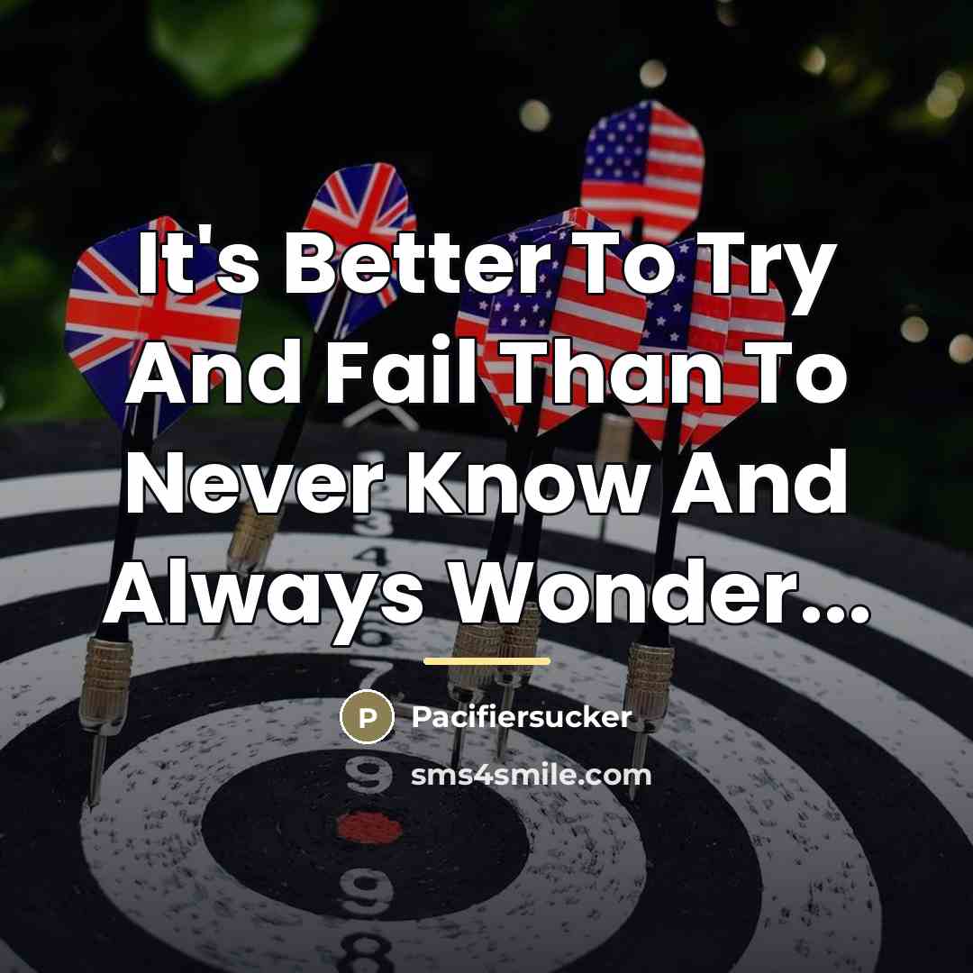 “It's Better To Try And Fail Than To Never Know…” quote by Pacifiersucker