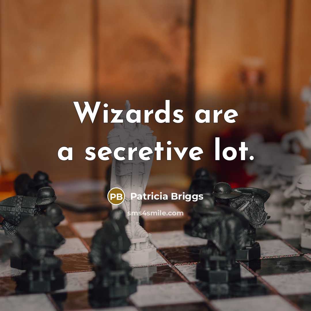 “Wizards are a secretive lot.…” quote by Patricia Briggs