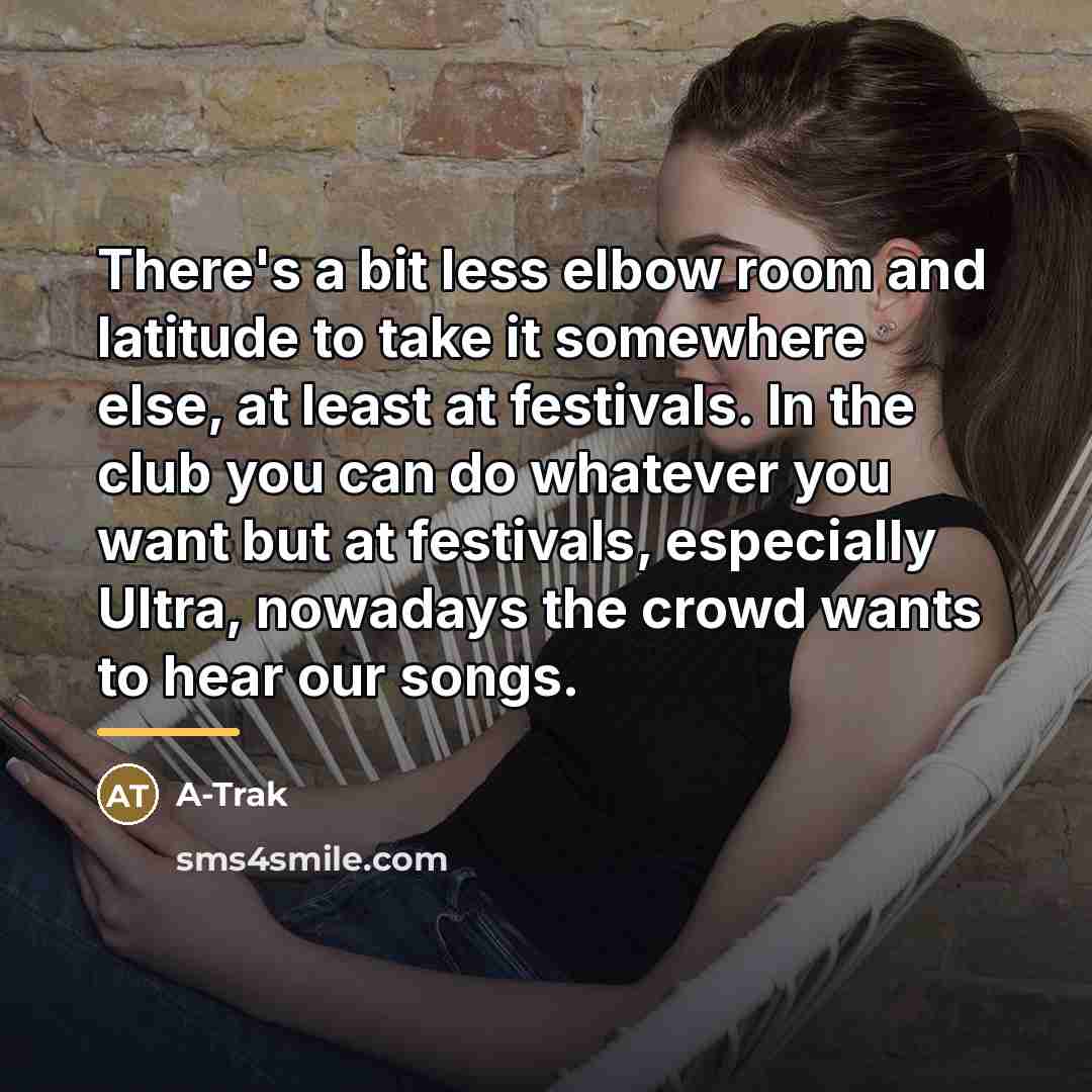 “There's a bit less elbow room and latitude to take…” quote by A-Trak