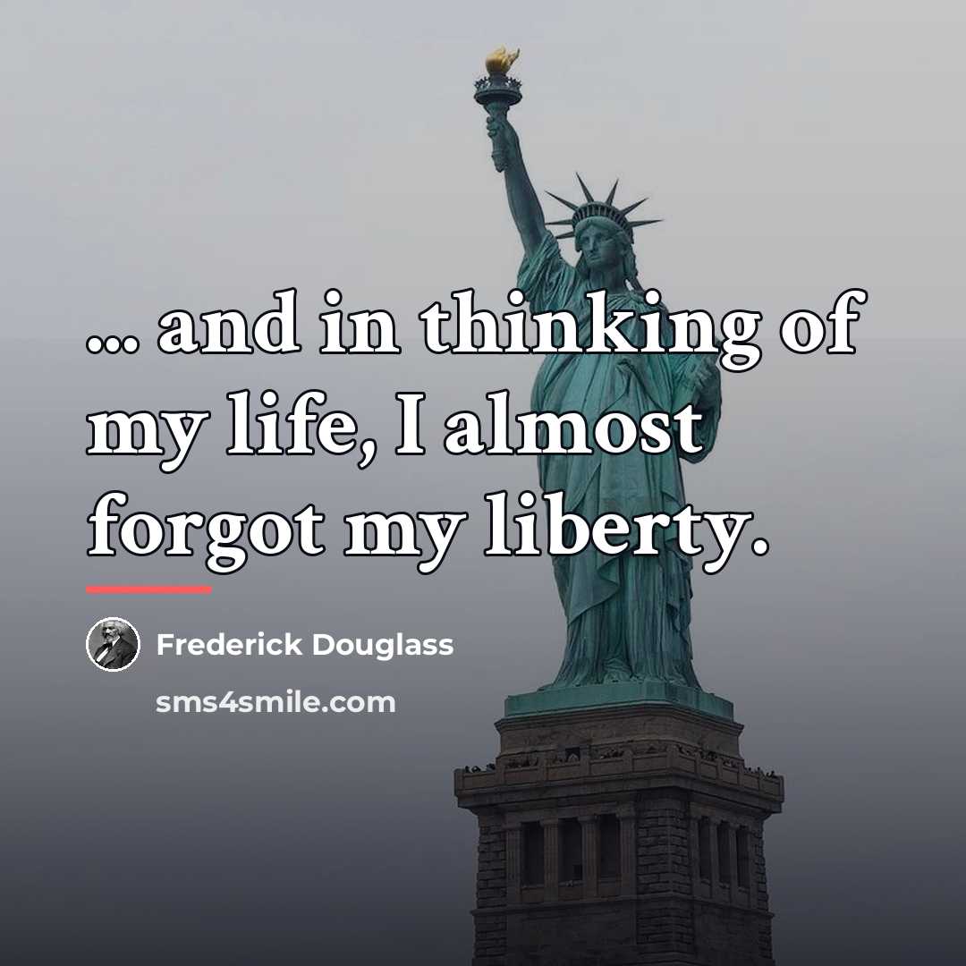 “... and in thinking of my life, I almost forgot…” quote by Frederick Douglass