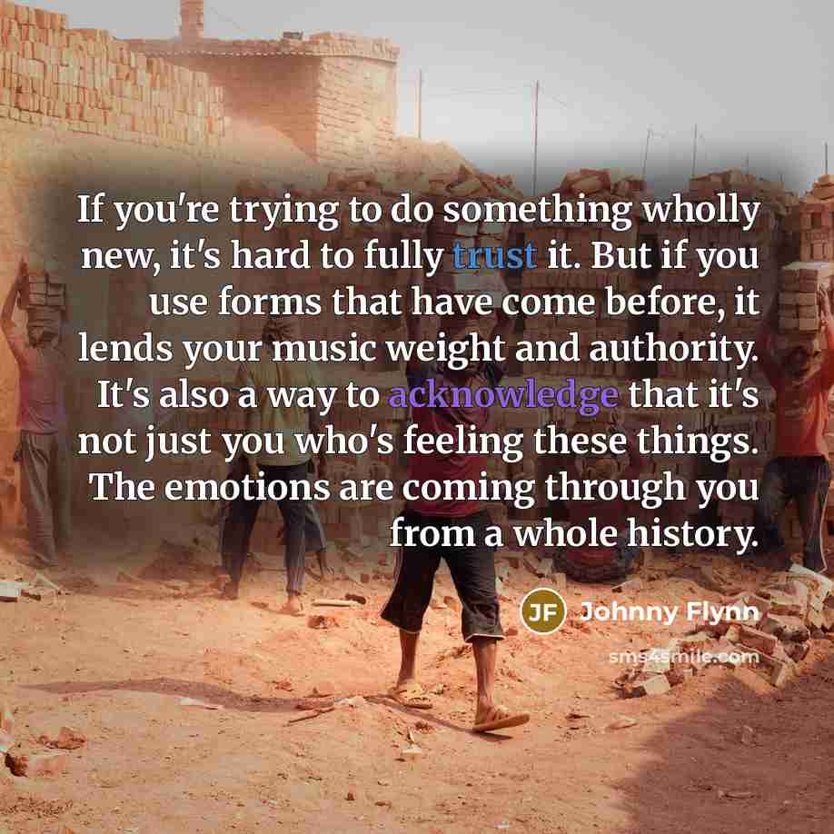 “If you're trying to do something wholly new, it's hard…” quote by Johnny Flynn