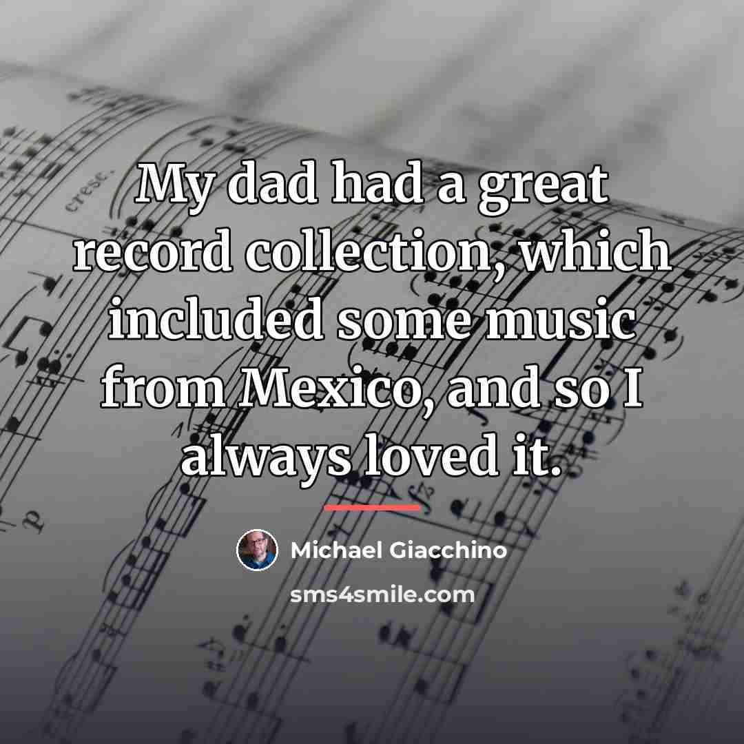 “My dad had a great record collection, which included some…” quote by Michael Giacchino