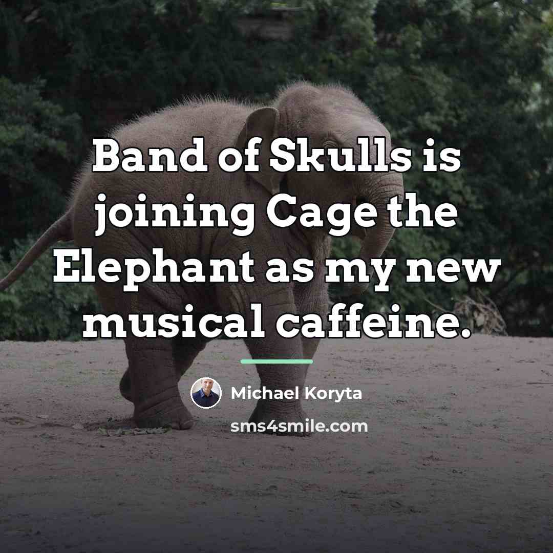 “Band of Skulls is joining Cage the Elephant as my…” quote by Michael Koryta