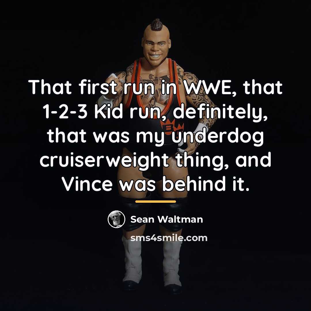 “That first run in WWE, that 1-2-3 Kid run, definitely,…” quote by Sean Waltman