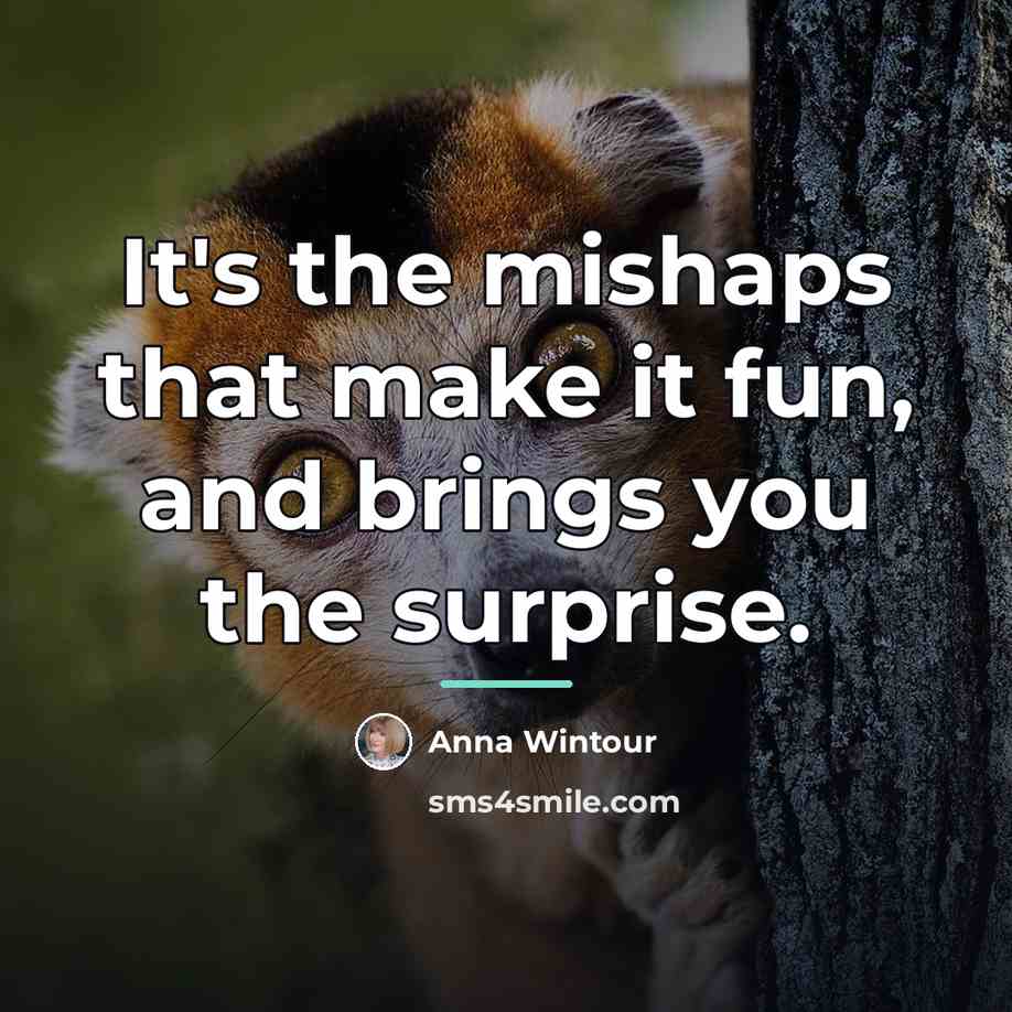 “It's the mishaps that make it fun, and brings you…” quote by Anna Wintour