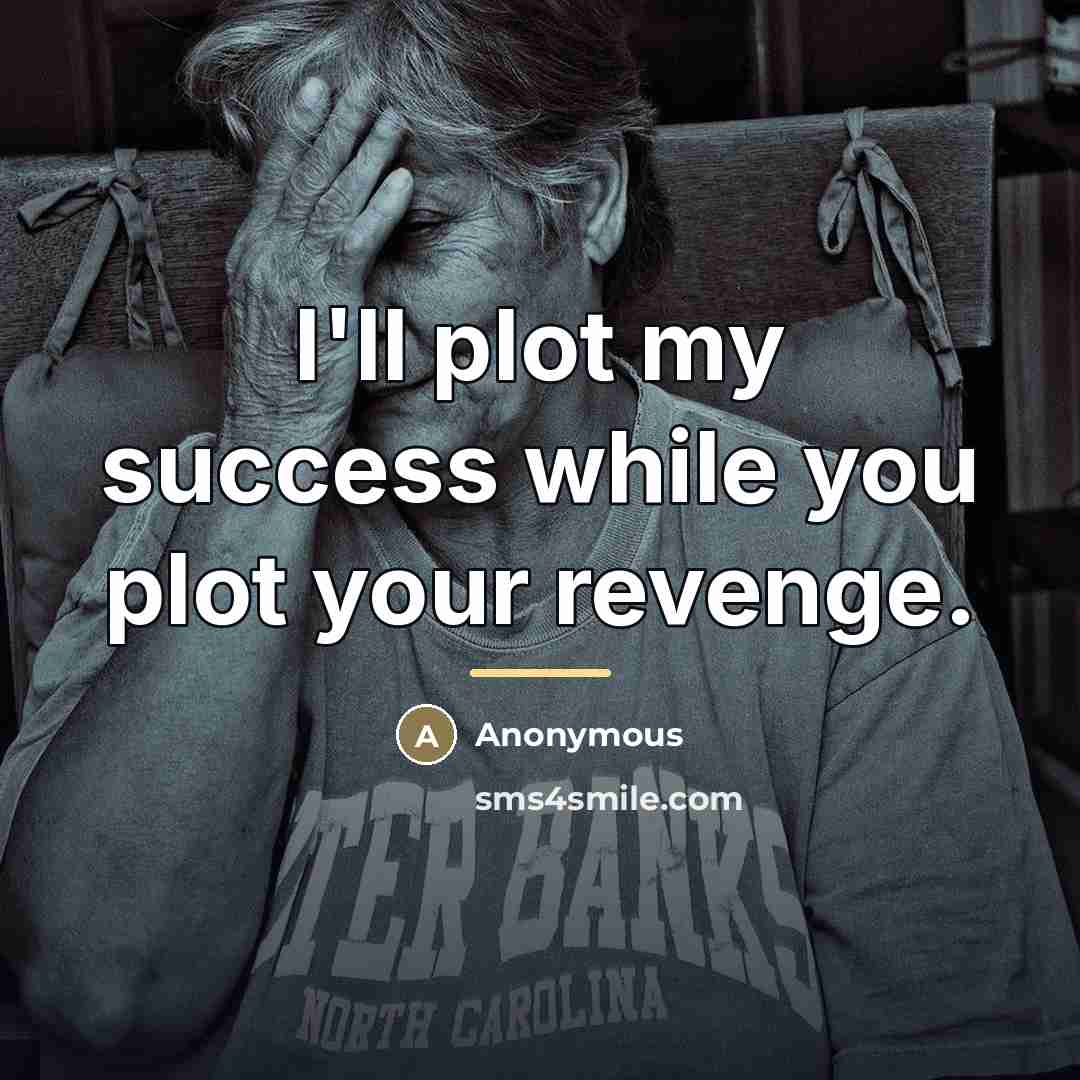 “I'll plot my success while you plot your revenge.…” quote by Anonymous