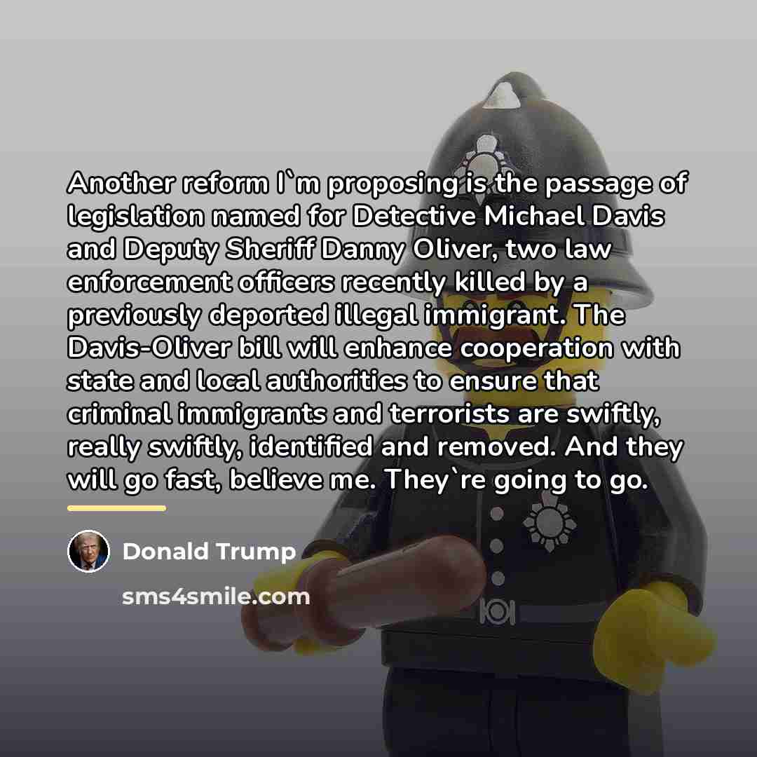 “Another reform I`m proposing is the passage of legislation named…” quote by Donald Trump