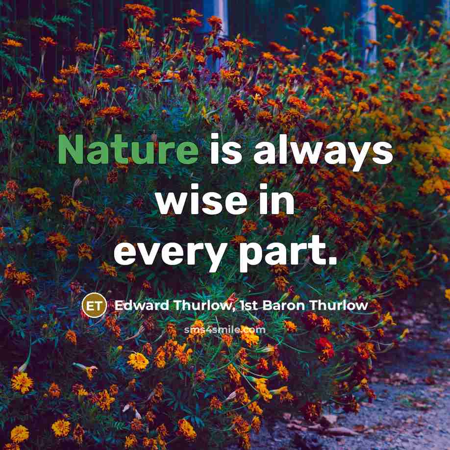 “Nature is always wise in every part.…” quote by Edward Thurlow, 1st Baron Thurlow