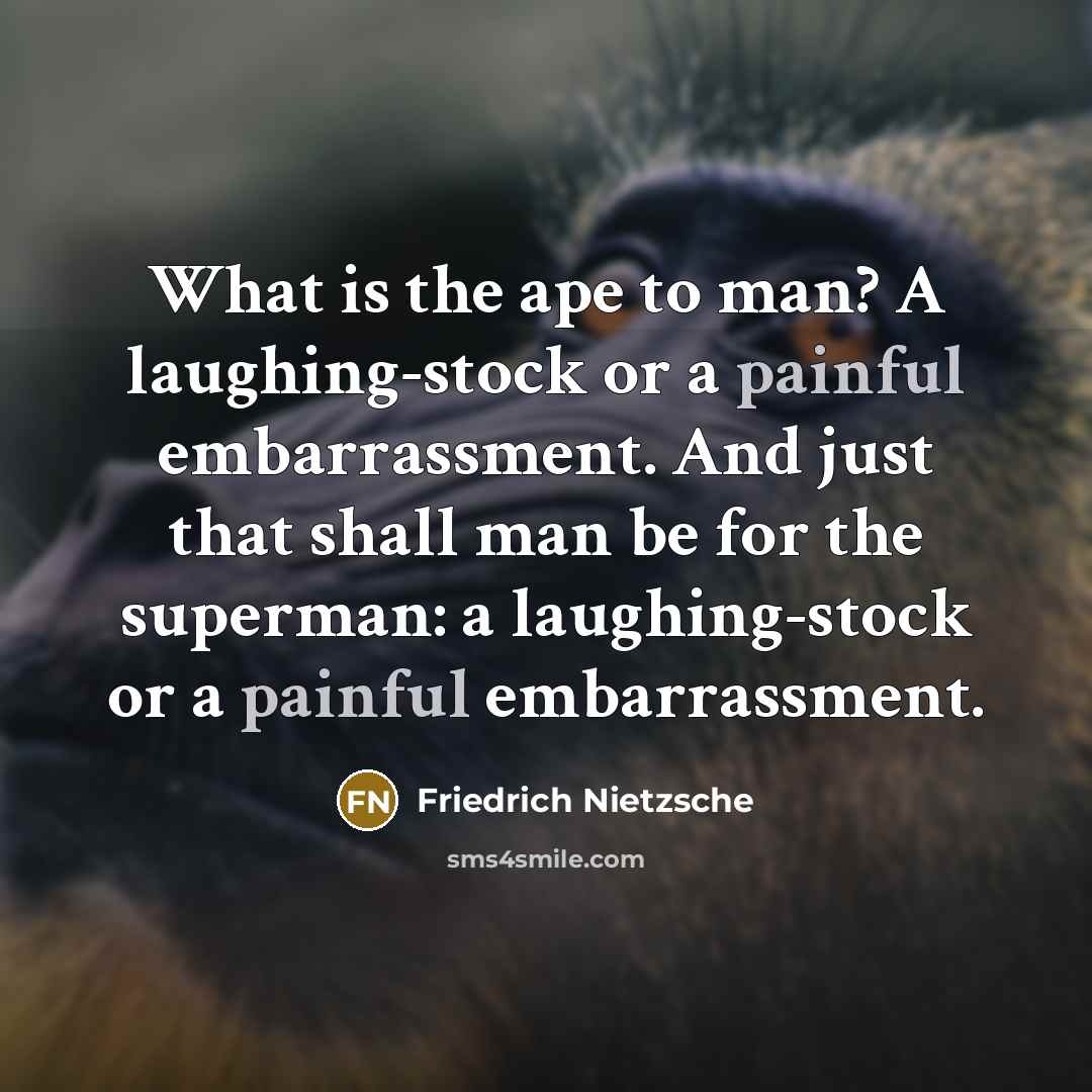 “What is the ape to man? A laughing-stock or a…” quote by Friedrich Nietzsche