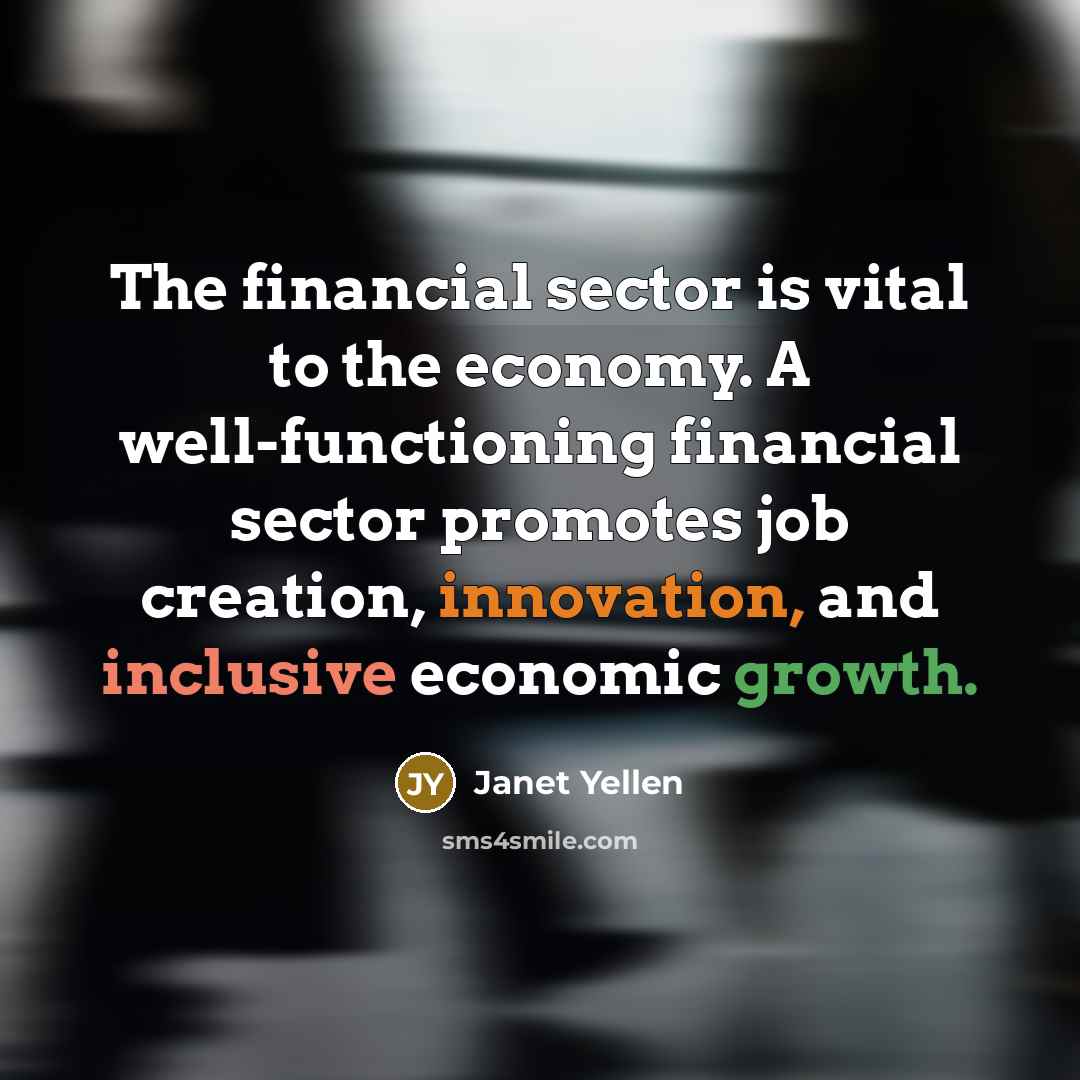 “The financial sector is vital to the economy. A well-functioning…” quote by Janet Yellen