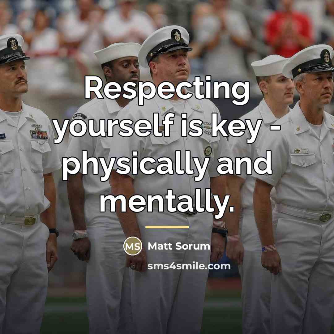 “Respecting yourself is key - physically and mentally.…” quote by Matt Sorum