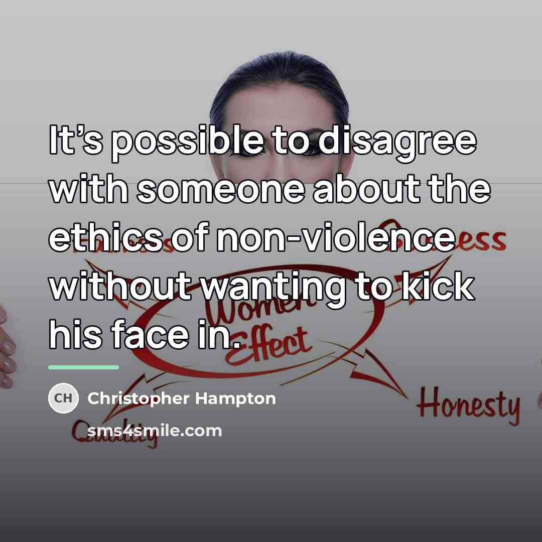 “It's possible to disagree with someone about the ethics of…” quote by Christopher Hampton
